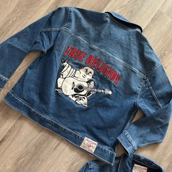 TRUE RELIGION OVERSIZED DENIM JACKET - Picture 11 of 13